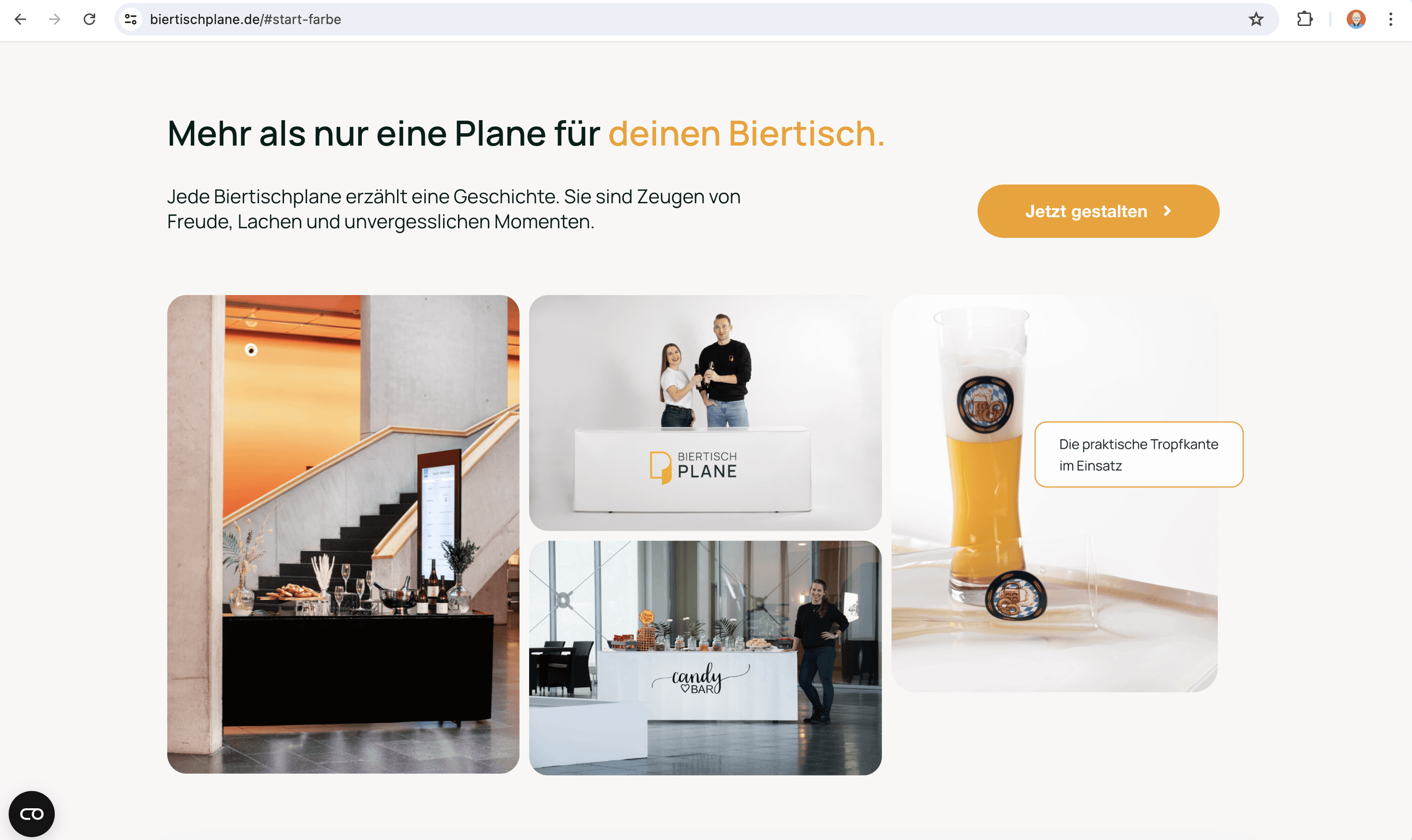 Biertischplane Konfigurator