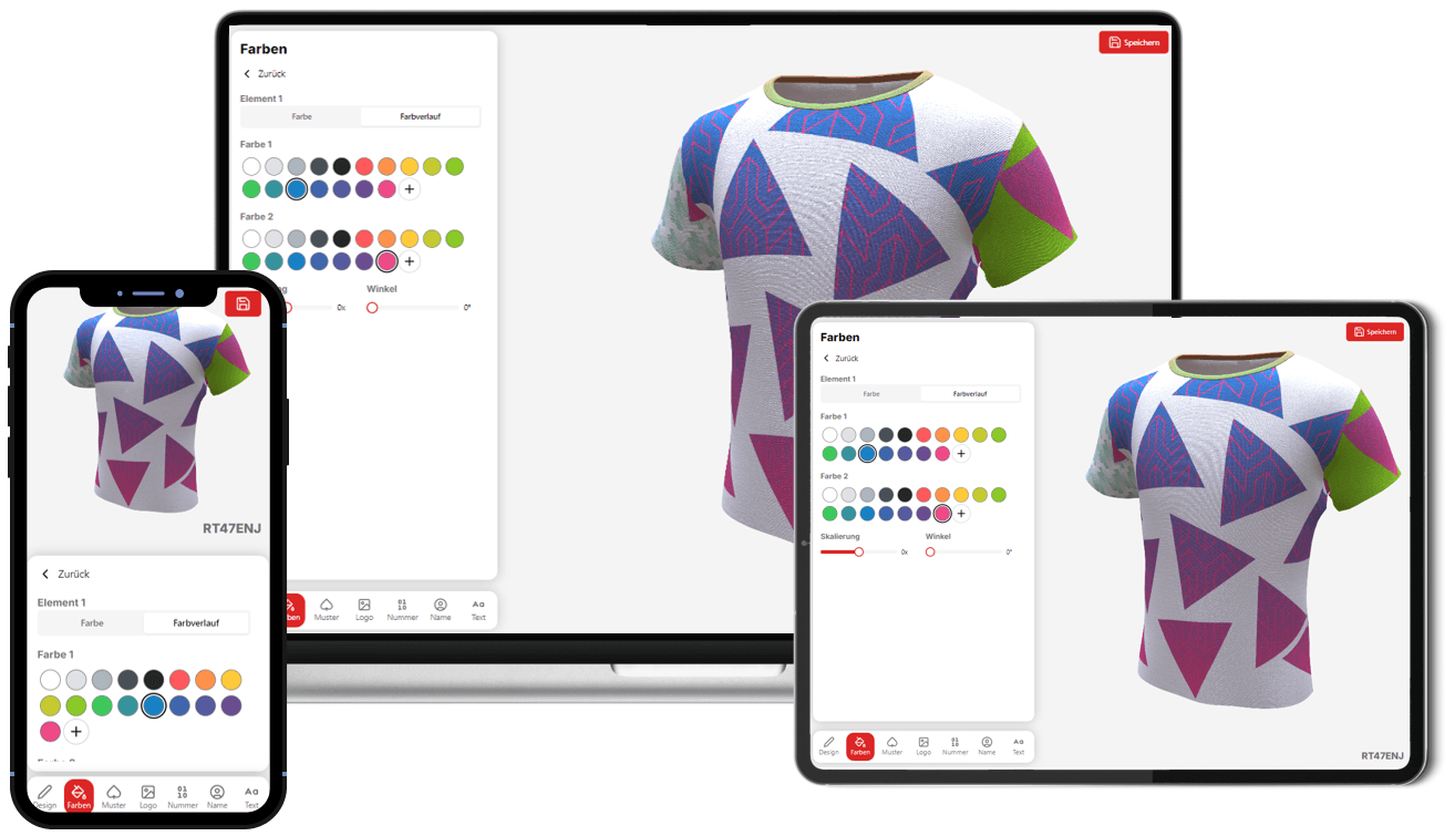 3D Konfiguratoren Verschiedene Endgeräte